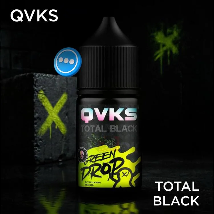 Ароматизатор QVKS TOTAL BLACK - Линейка, которая стирает границы привычного и в которой тёмная эстетика сочетается с неожиданными и глубокими сочетаниями.